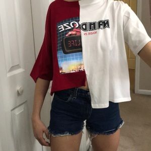 ASYMMETRICAL TOMBOY CROP